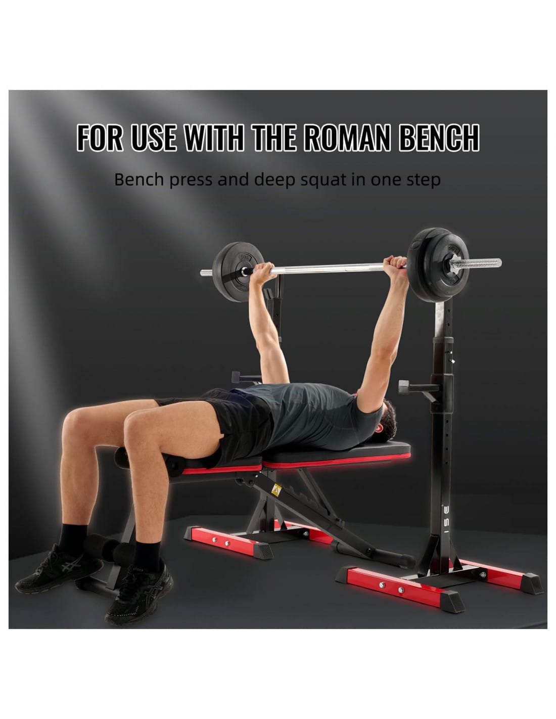 Adjustable Barbell Squat Rack for Home Strength Training