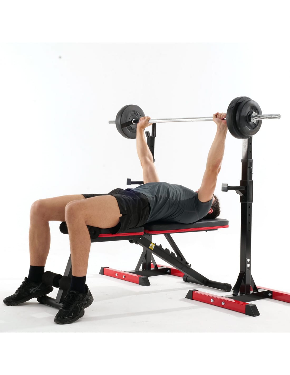 Adjustable Barbell Squat Rack for Home Strength Training