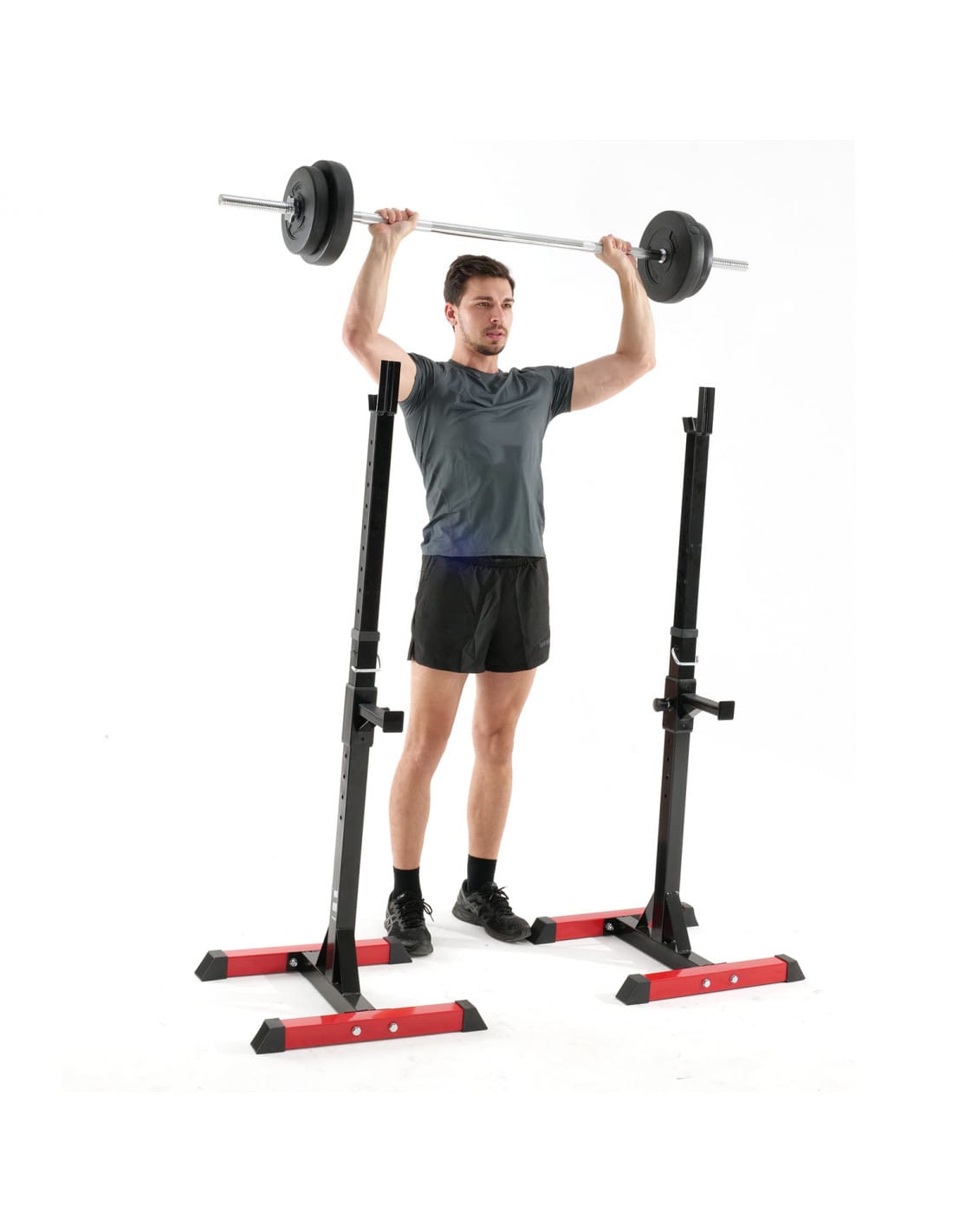 Adjustable Barbell Squat Rack for Home Strength Training