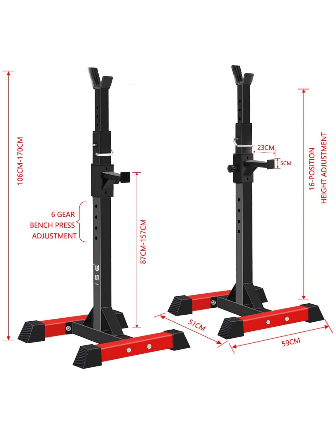 Adjustable Barbell Squat Rack for Home Strength Training