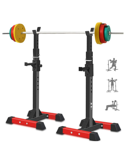 Adjustable Barbell Squat Rack for Home Strength Training