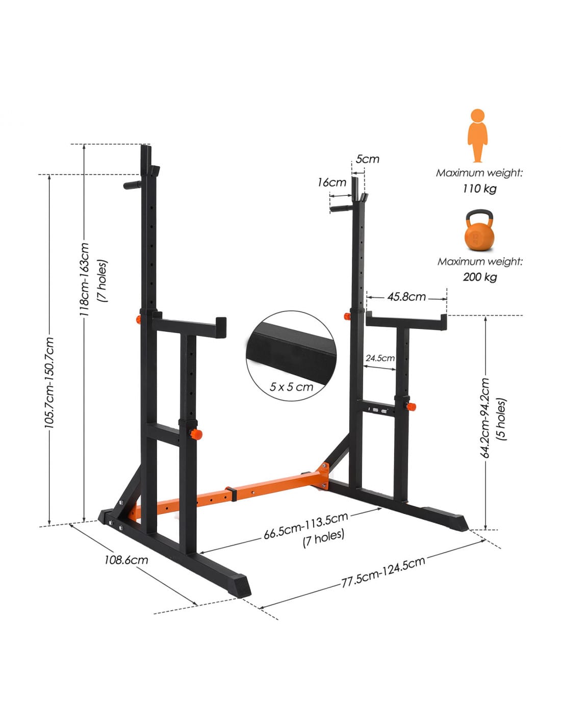 Heavy Duty Power Rack with Parallel Squat Bars