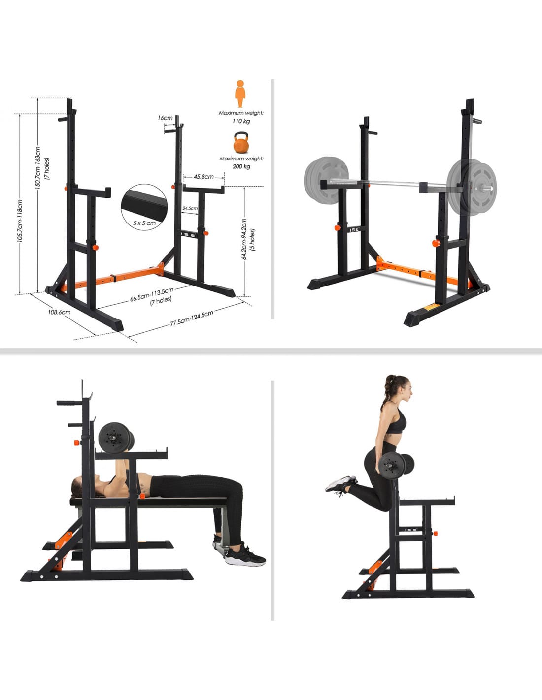 Heavy Duty Power Rack with Parallel Squat Bars