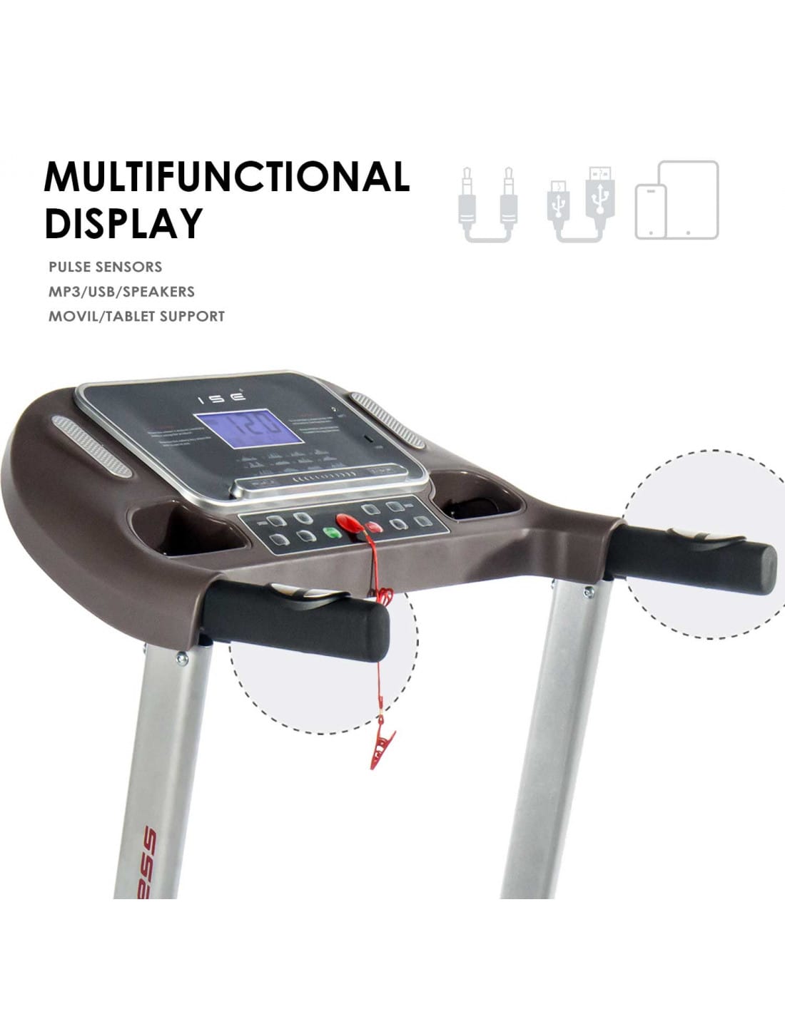 Automatic Foldable Treadmill with Incline and Heart Monitor