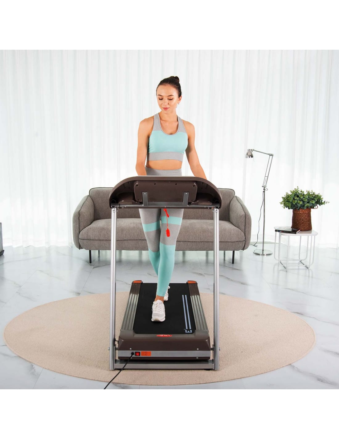 Automatic Foldable Treadmill with Incline and Heart Monitor