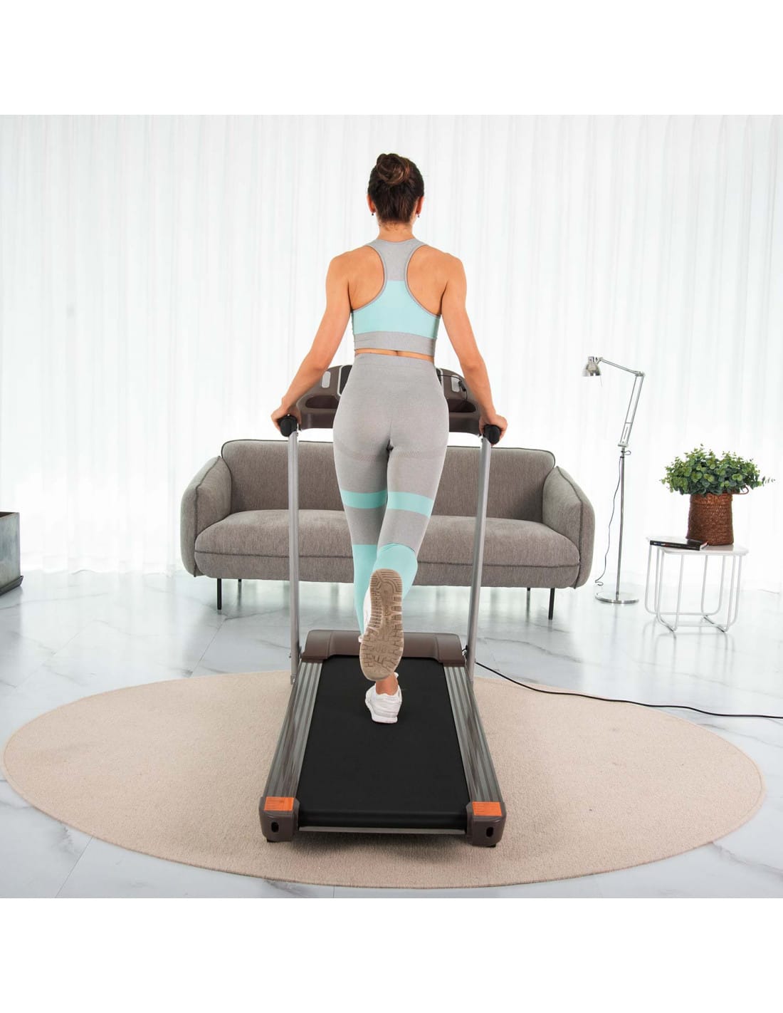 Automatic Foldable Treadmill with Incline and Heart Monitor