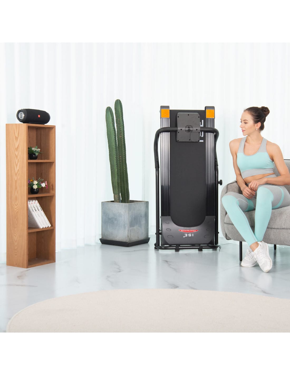 Automatic Foldable Treadmill with Incline and Heart Monitor