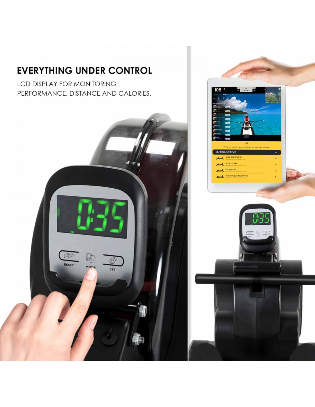 Foldable Water Rowing Machine for Home Cardio