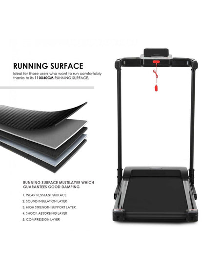 Folding Treadmill with 14km/h Speed and Hydraulic Assist