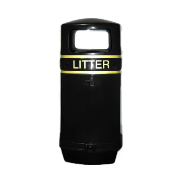 90 Litre Premium Litter Bin – Black