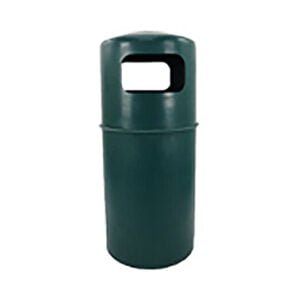 hooded Litter bin dark green