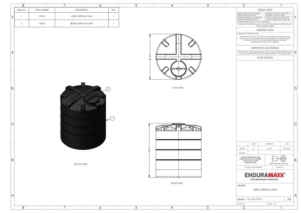 5000 Litre Non-Potable Water Tank - Image 2