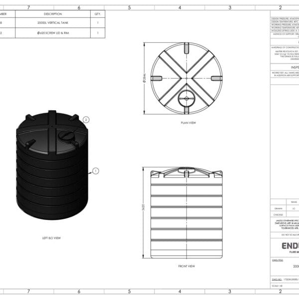 20000 Litre Non-Potable Water Tank