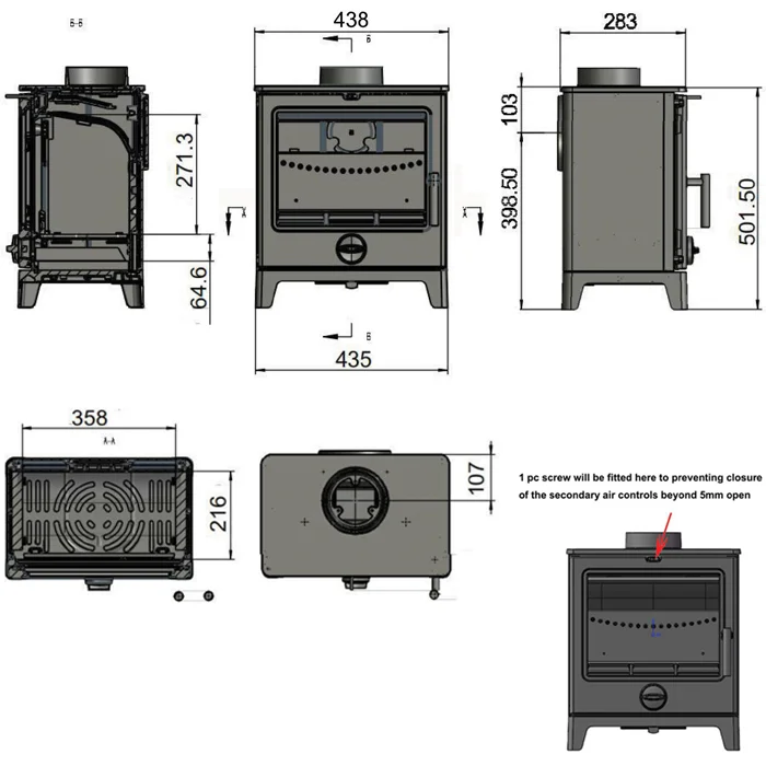 Centurion Multi-Fuel Wood Burning Stove - Image 7