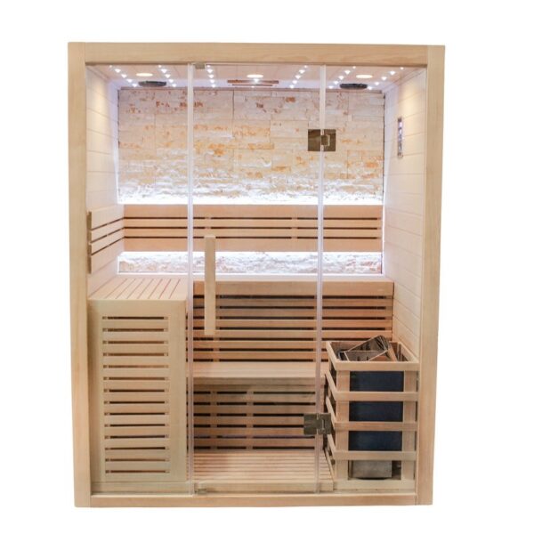 Luxury Steam Traditional Indoor Sauna with Glass Door