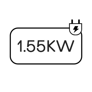 1550 watts power rating