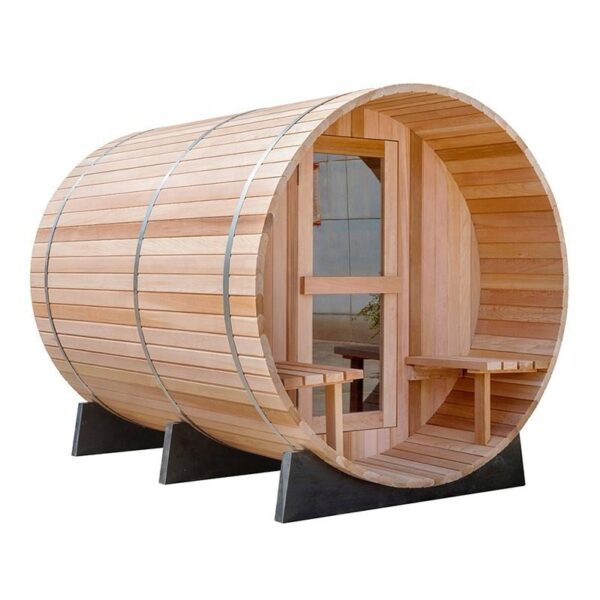 4-6 Person Outdoor Wood Barrel Sauna