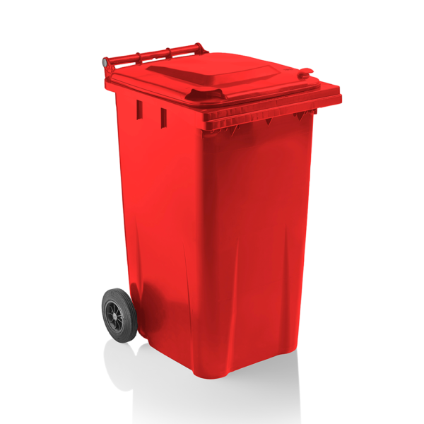 240 Litre Wheelie Bin - Red