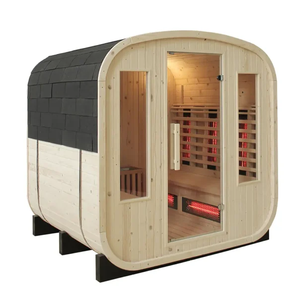 centuraheat 2-4 Person Outdoor Square Sauna cabin sauna Garden sauna