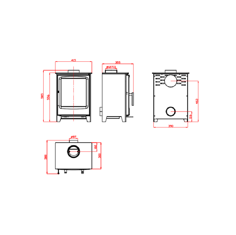 Windsor Multi-Fuel Premium Stove - Image 5