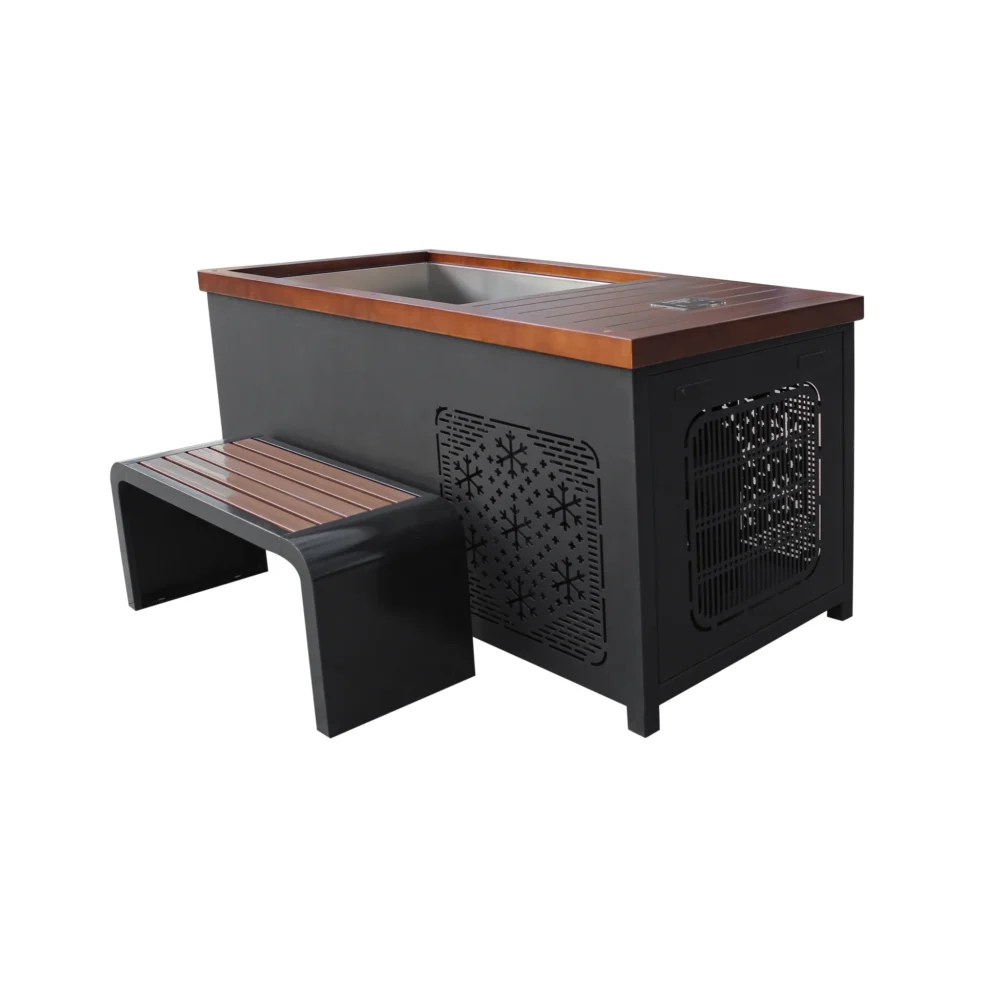 Outdoor Hot and Cold Therapy Plunge Tub - Brown - Image 11