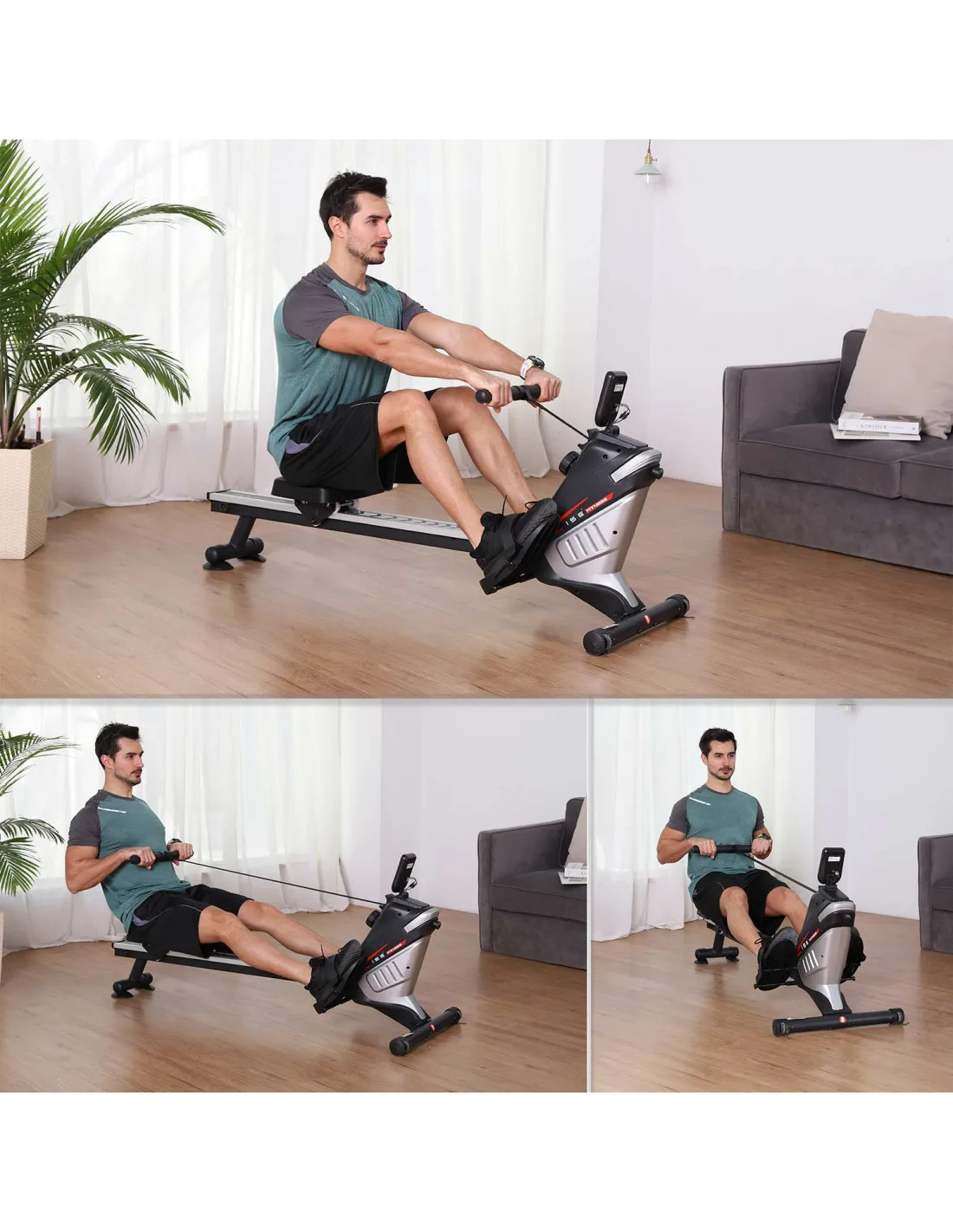 Magnetic Rowing Machine with Vertical Storage - Image 18