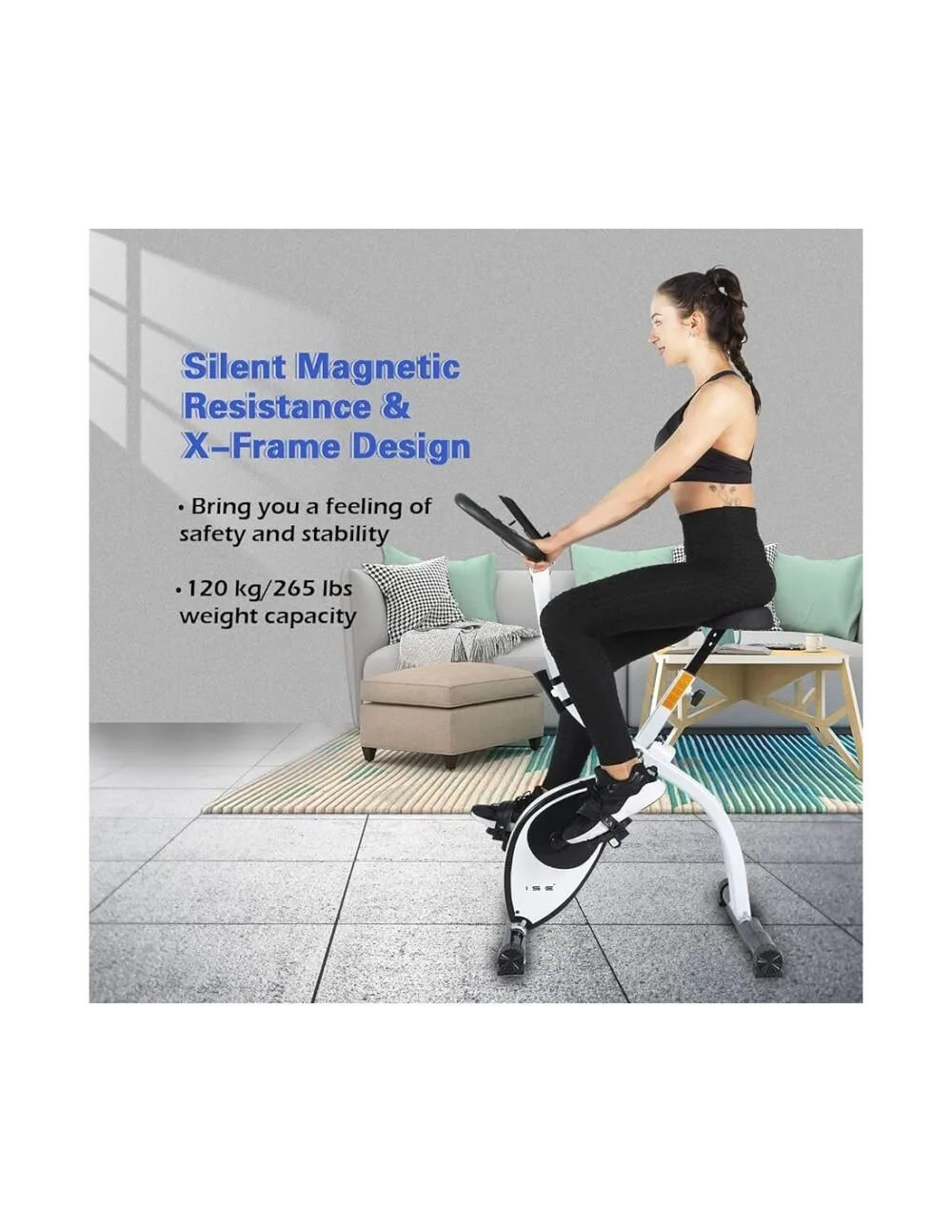Foldable Magnetic X‑Bike Exercise Bike - Image 3