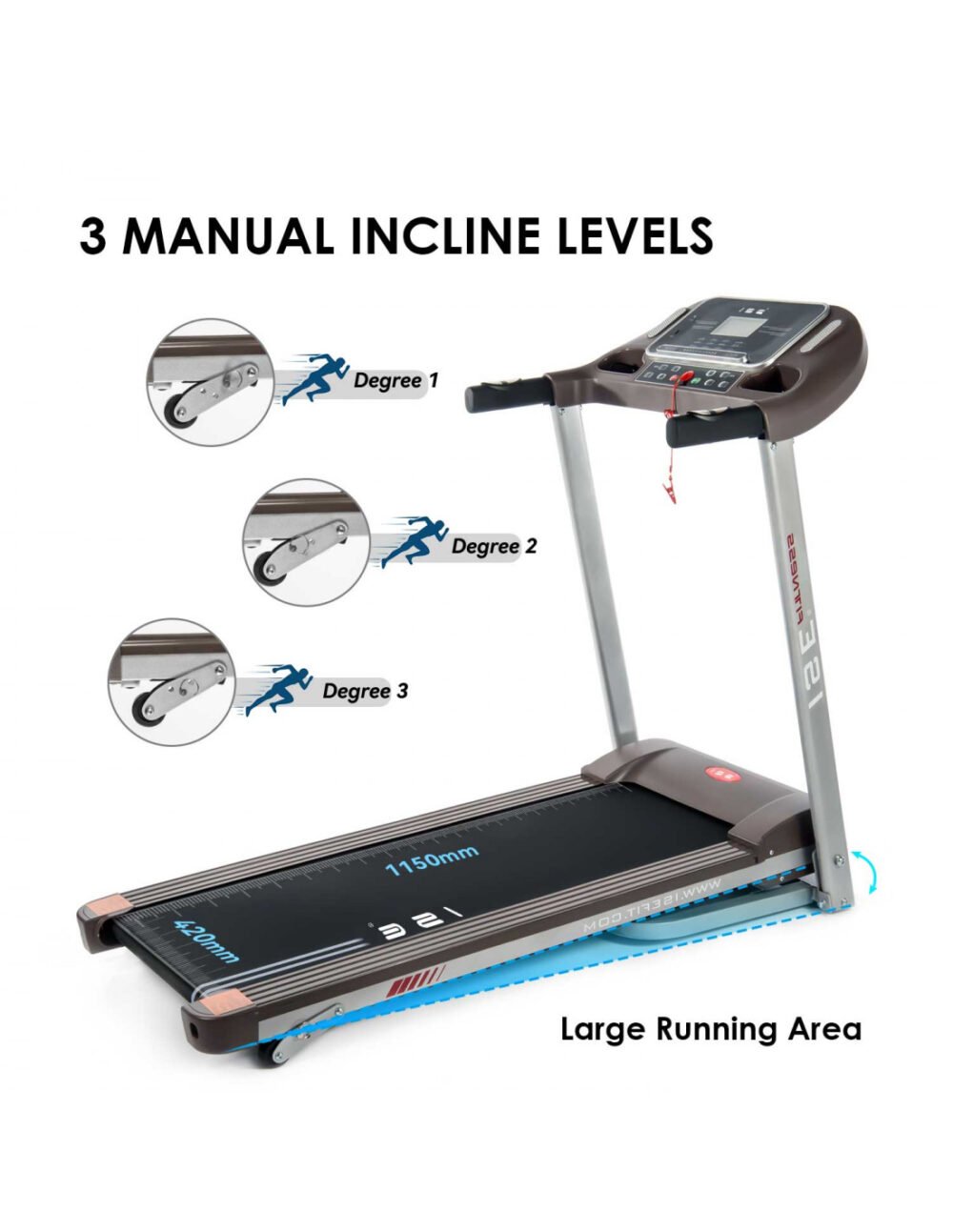 Automatic Foldable Treadmill with Incline and Heart Monitor - Image 8