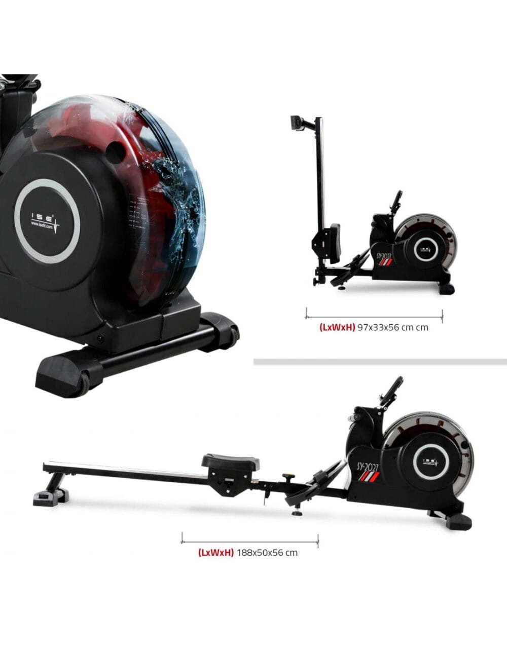 Foldable Water Rowing Machine for Home Cardio - Image 17