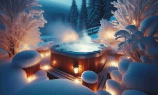 An image illustrating Using a Hot Tub in Winter: Essential Tips & Safety