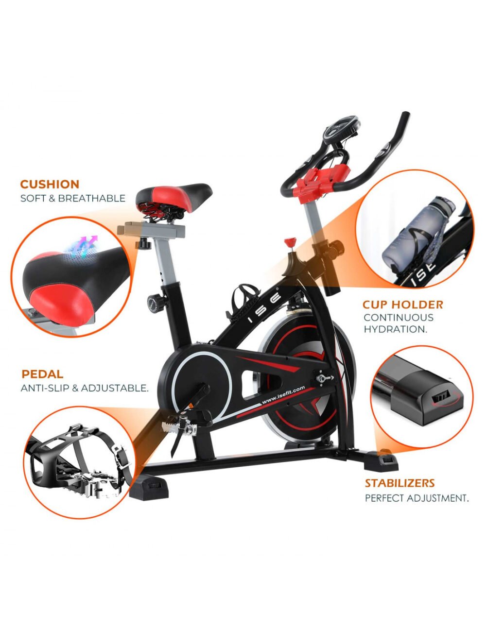 10 kg Flywheel Indoor Exercise Bike - Image 20