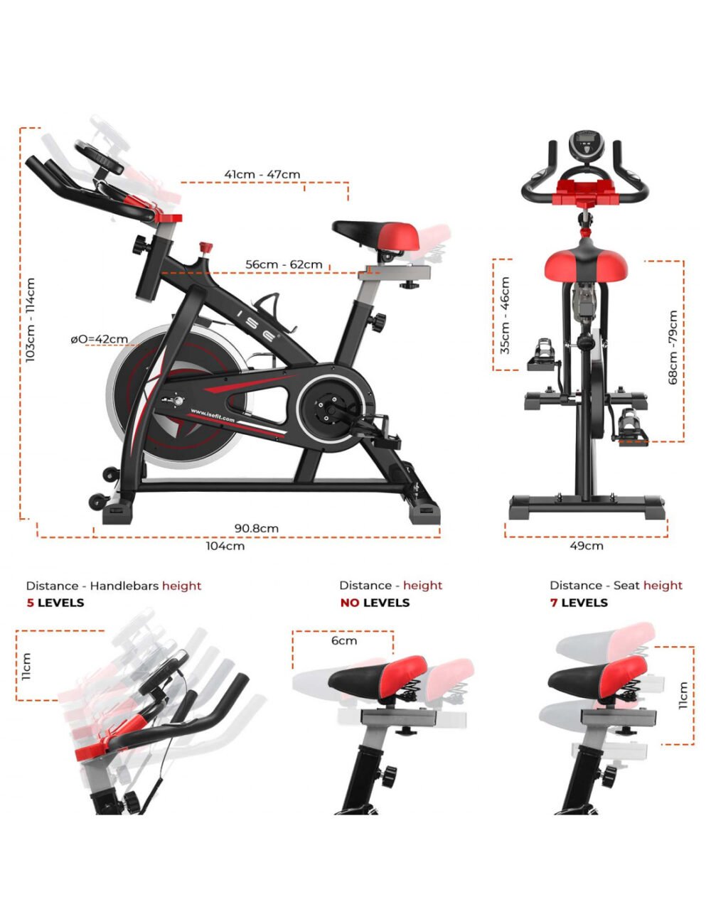 10 kg Flywheel Indoor Exercise Bike - Image 11