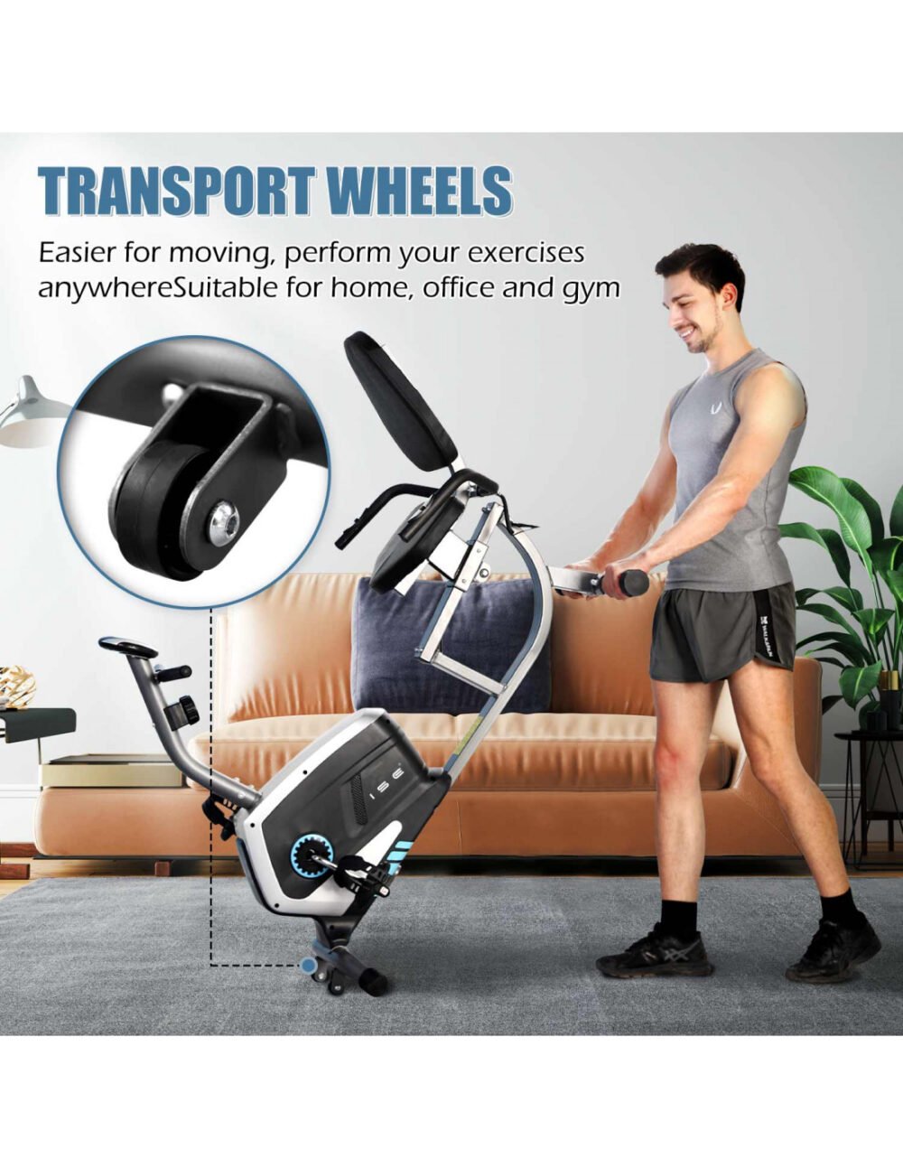 Recumbent Magnetic Exercise Bike – 8kg Flywheel - Image 10