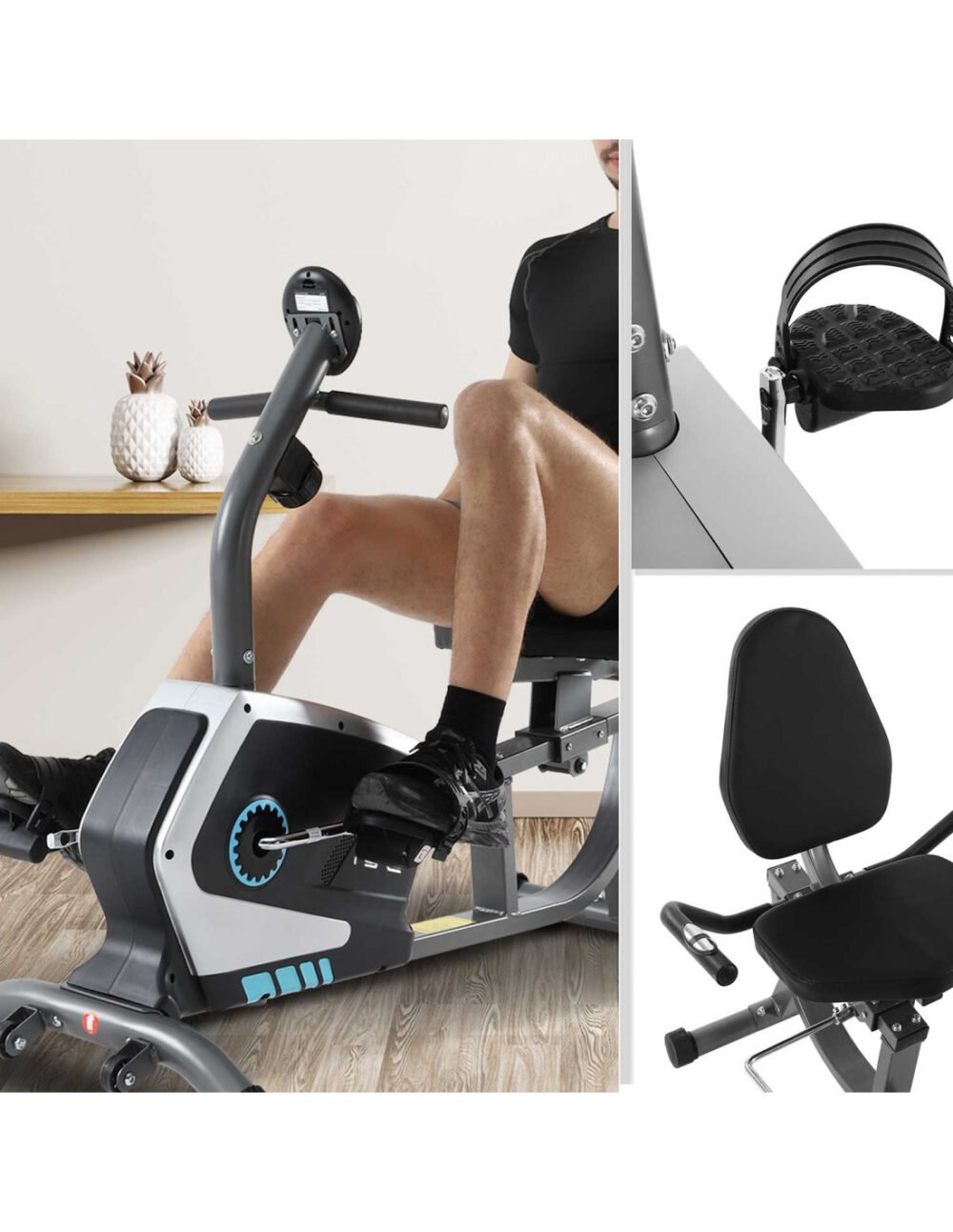 Recumbent Magnetic Exercise Bike – 8kg Flywheel - Image 5