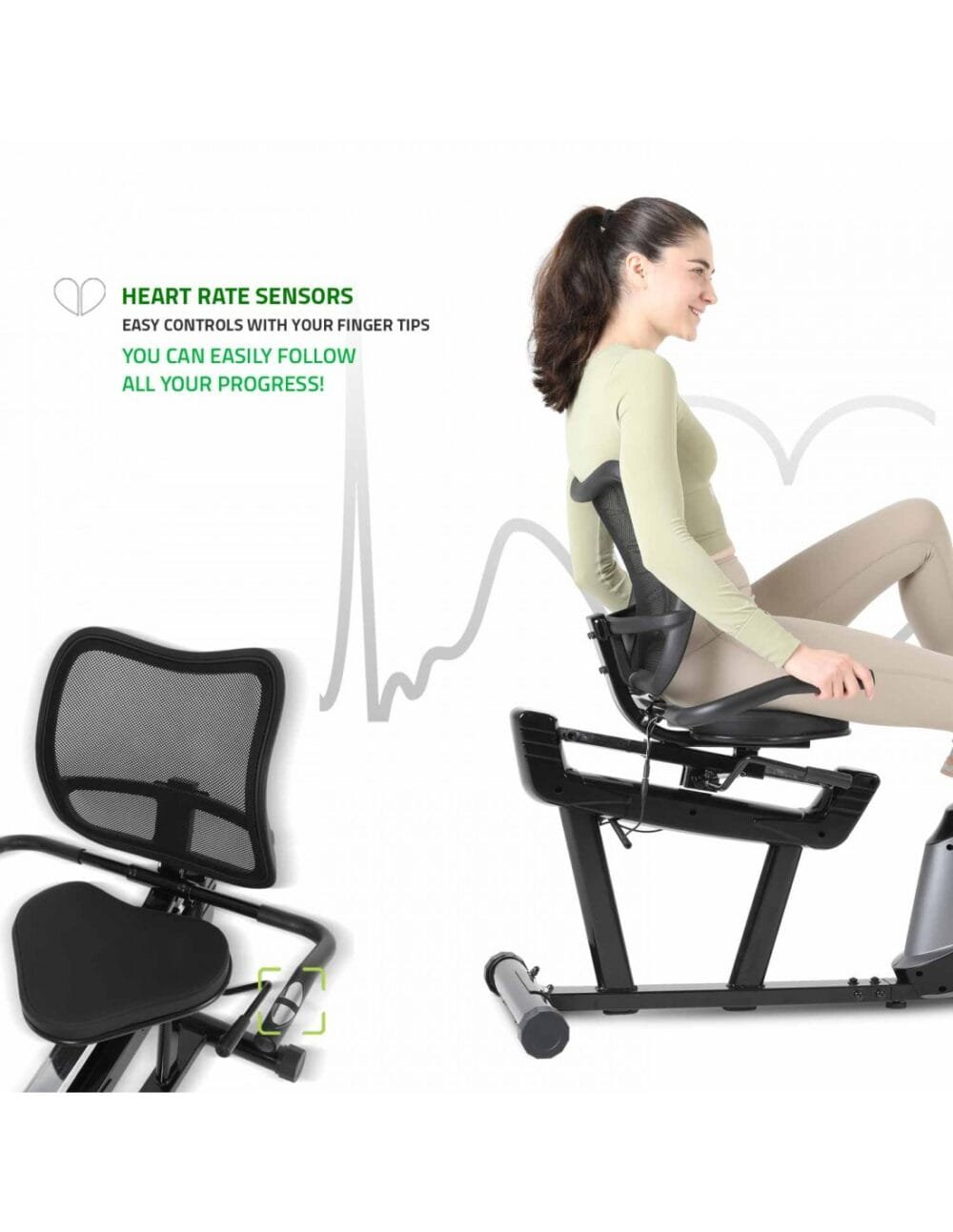 Recumbent Magnetic Exercise Bike with 8 Resistance Levels - Image 21
