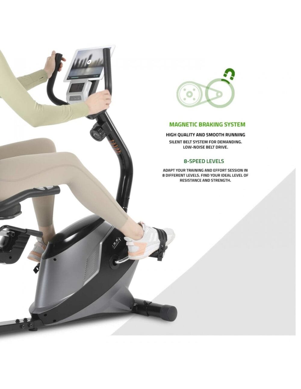 Recumbent Magnetic Exercise Bike with 8 Resistance Levels - Image 19