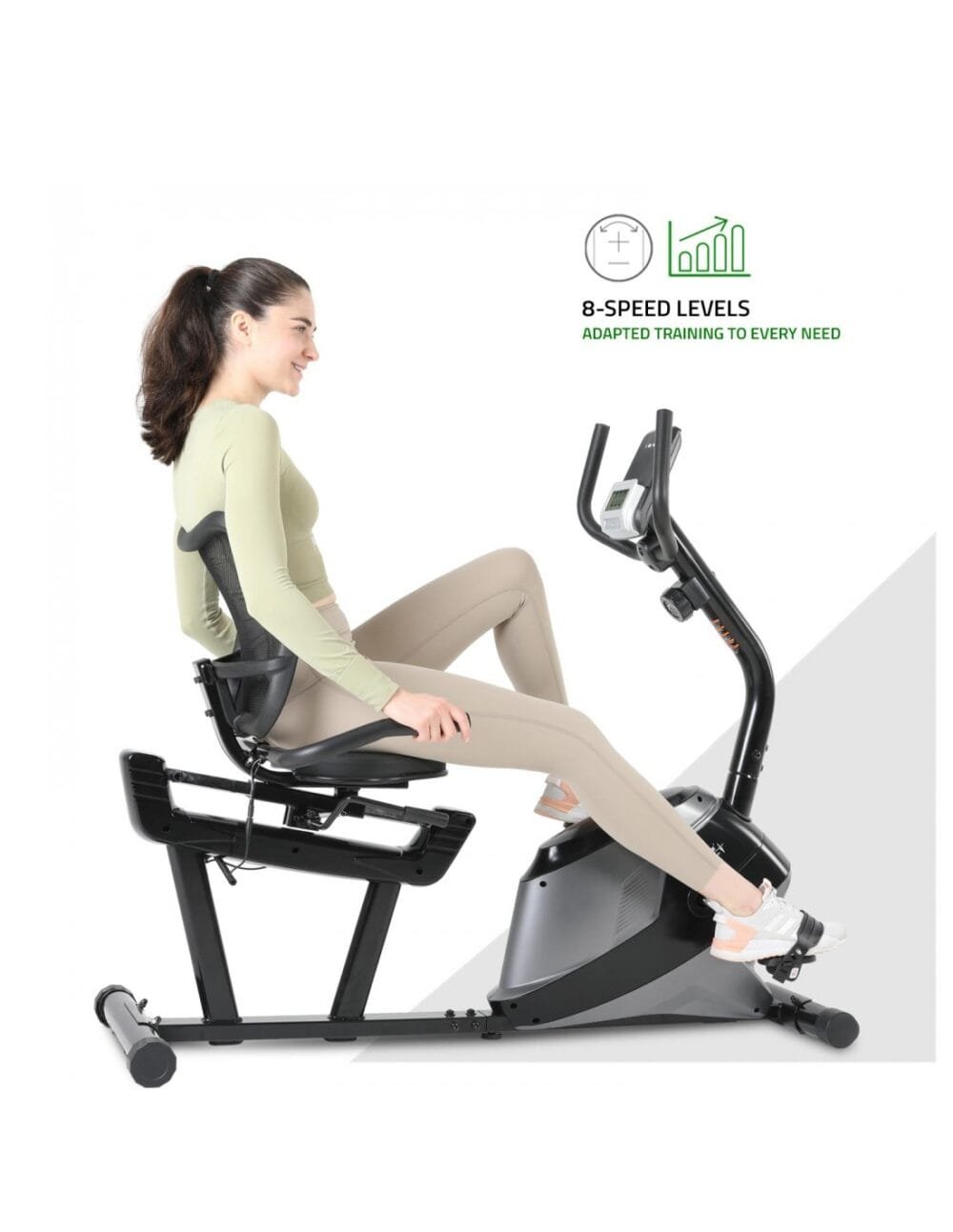 Recumbent Magnetic Exercise Bike with 8 Resistance Levels - Image 16