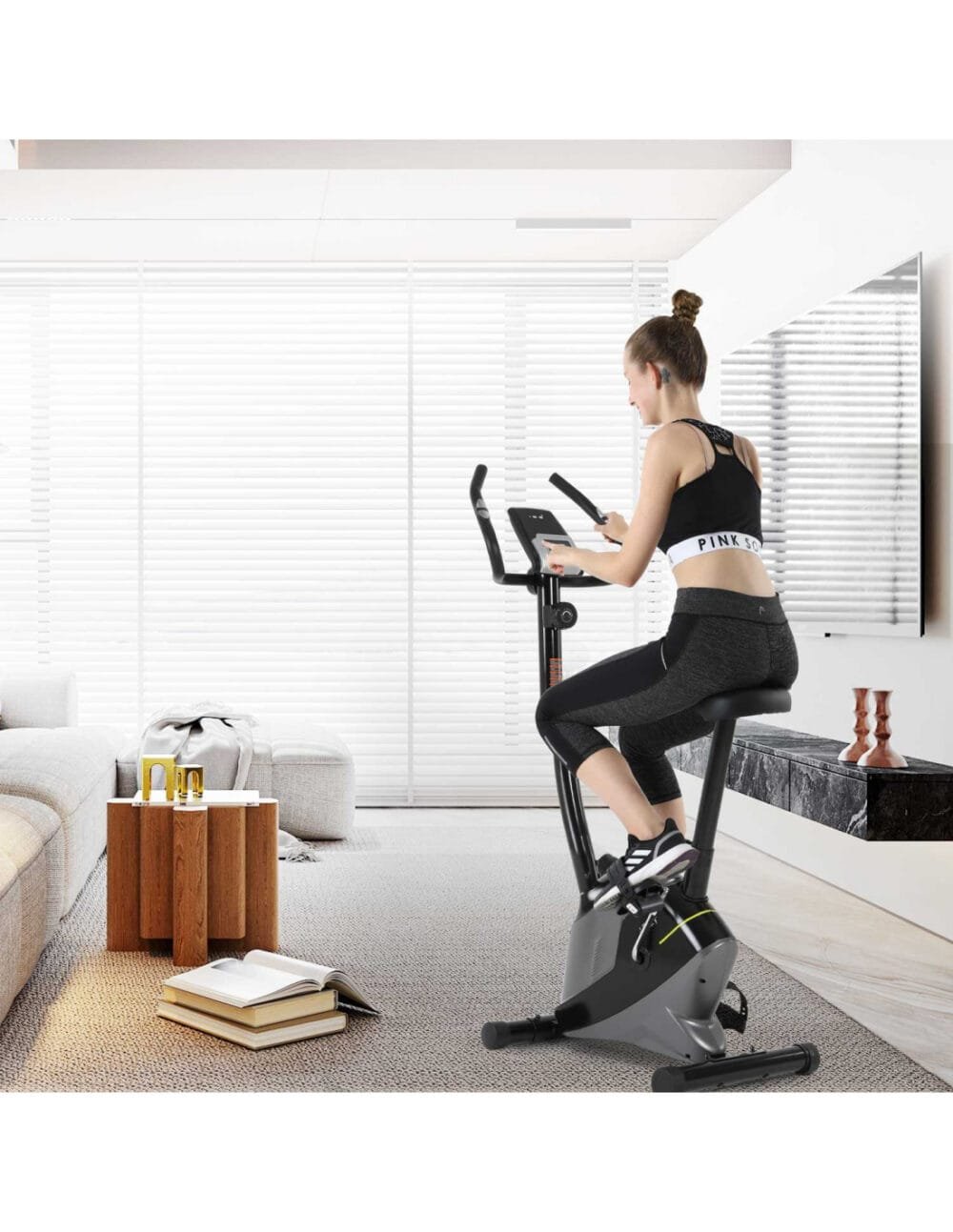 Manual Upright Exercise Bike with Adjustable Resistance - Image 14