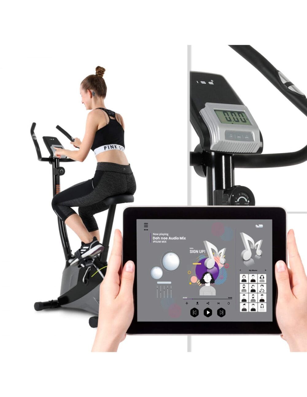 Manual Upright Exercise Bike with Adjustable Resistance - Image 15