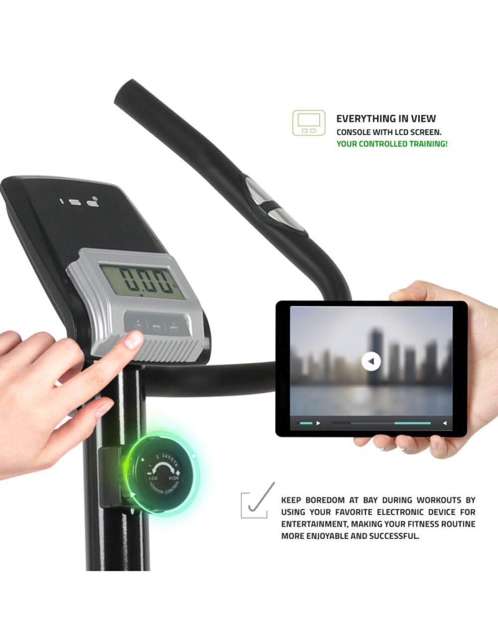 Manual Upright Exercise Bike with Adjustable Resistance - Image 5