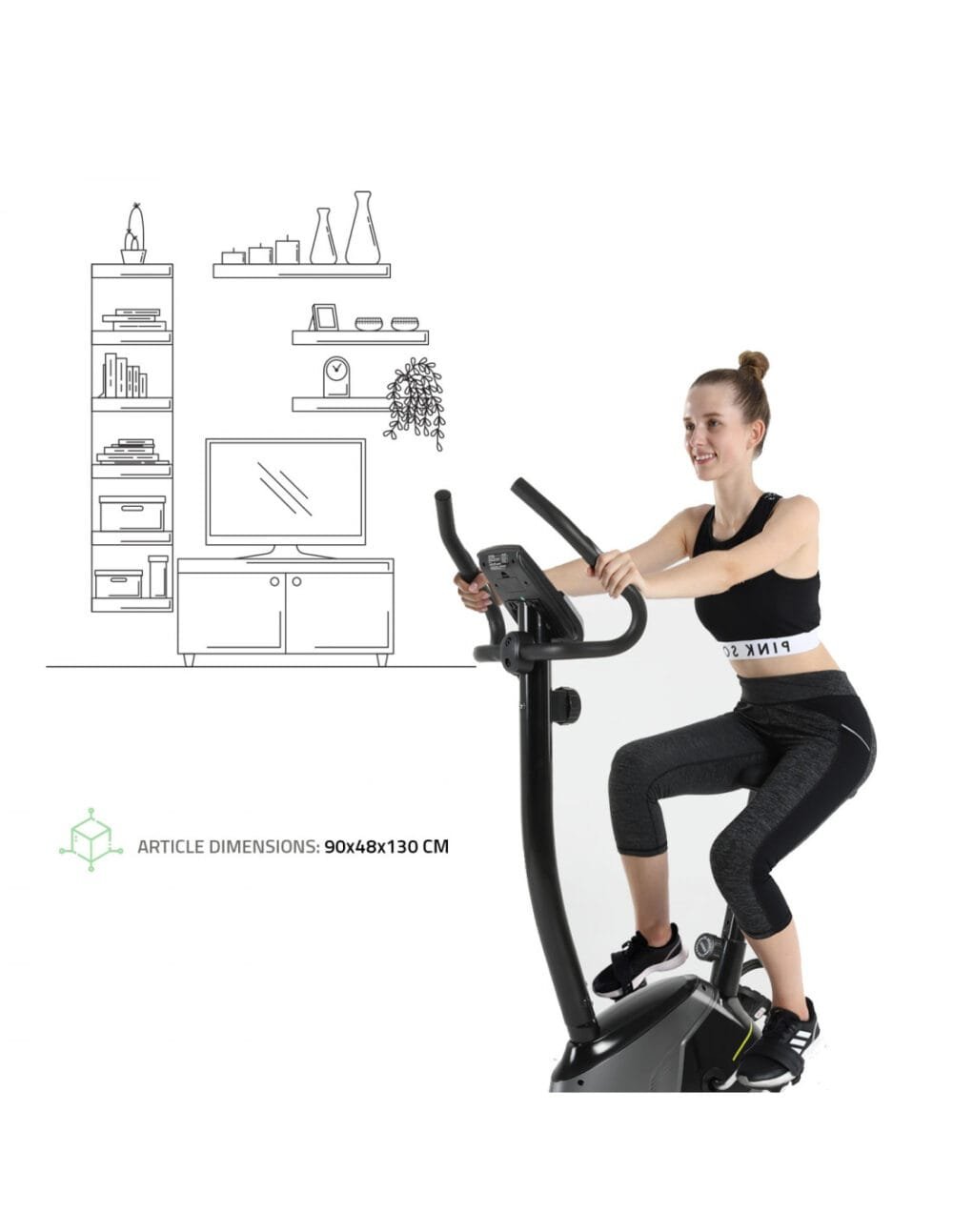 Manual Upright Exercise Bike with Adjustable Resistance - Image 8